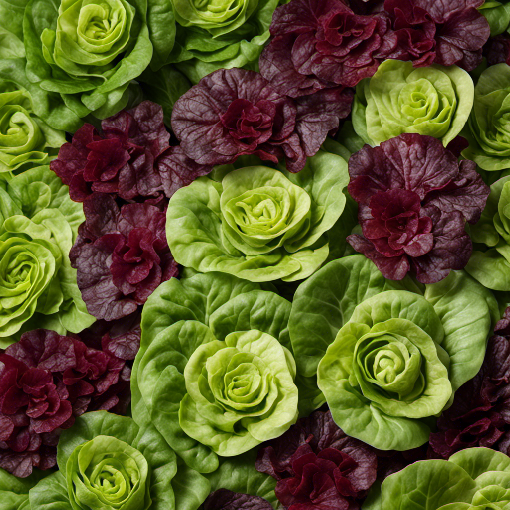 An image showcasing a vibrant salad composed of butter lettuce leaves, delicately cupped and tender