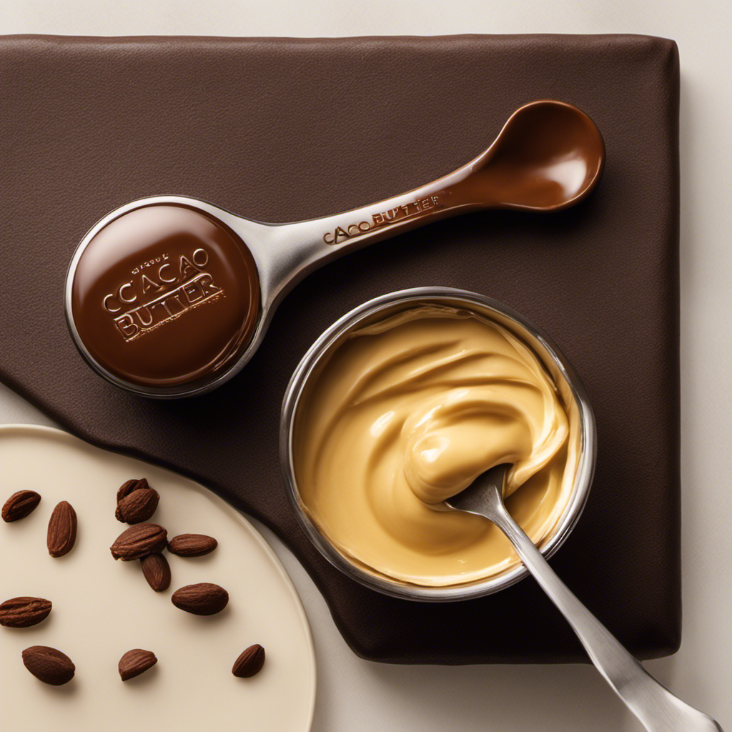 An image showcasing the smooth and creamy texture of cacao butter