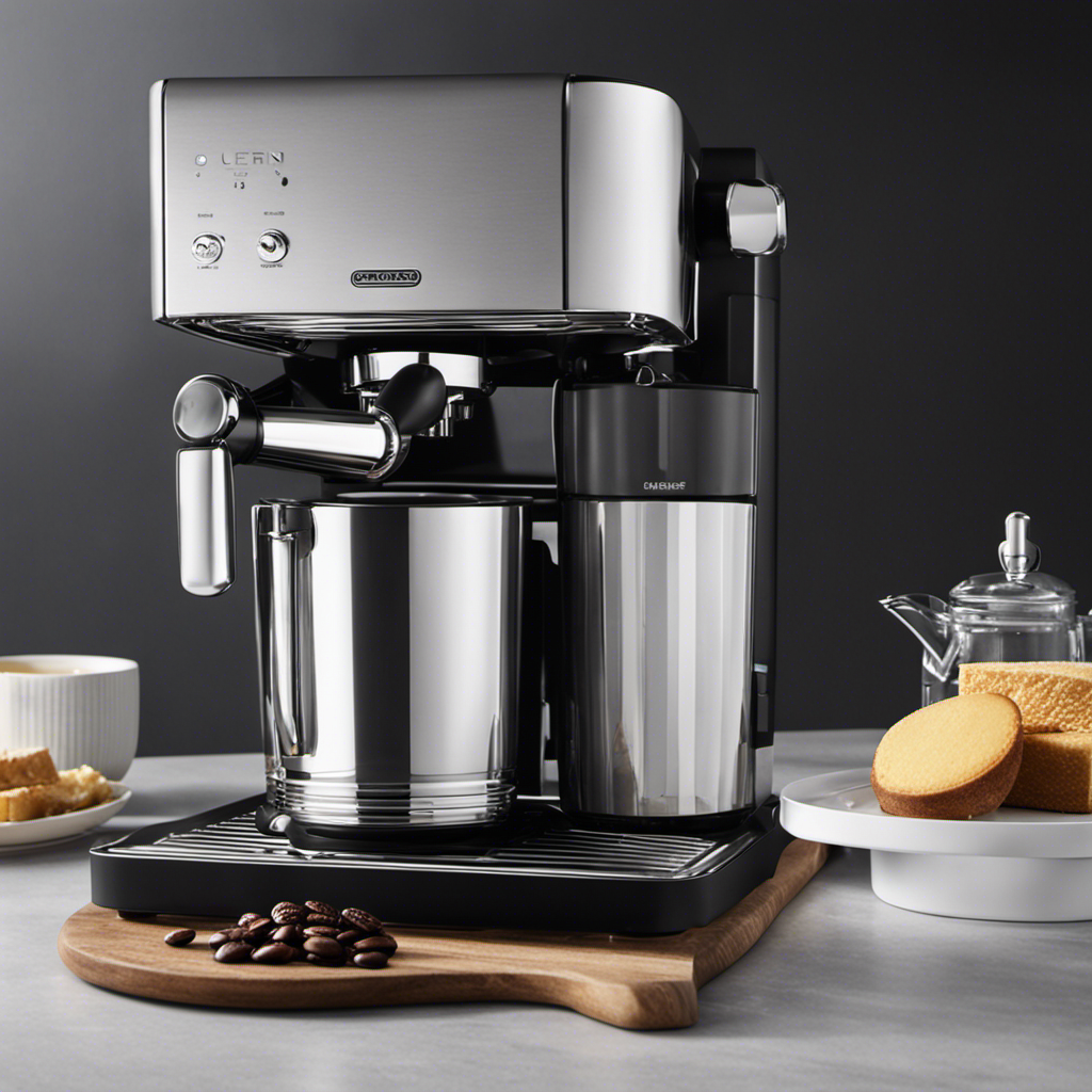 An image showcasing a sleek, modern espresso pot next to an easy butter maker