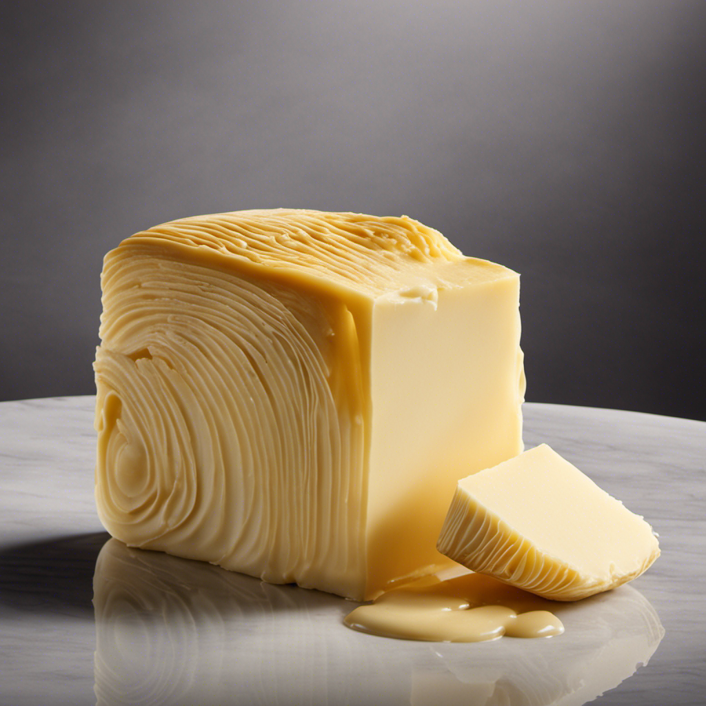 An image that showcases the rich, creamy texture of fermented butter