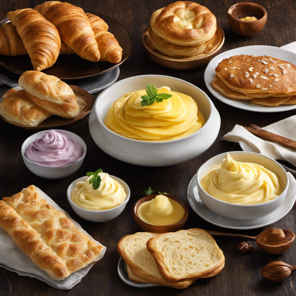 An image showcasing a spread of mouthwatering sweet cream butter in various forms, from flaky croissants and golden pancakes to traditional Indian naan and French baguettes, highlighting the global appeal of this versatile culinary ingredient