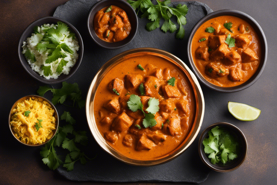 An image showcasing two distinct bowls of Indian curry side by side