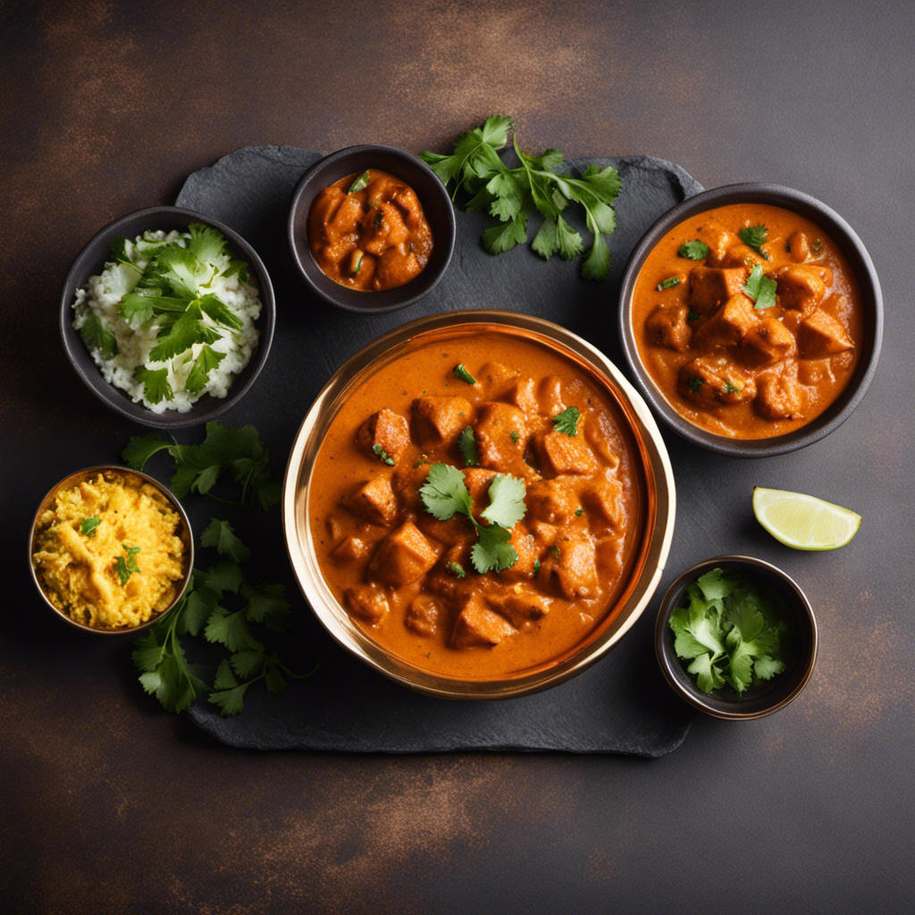 An image showcasing two distinct bowls of Indian curry side by side