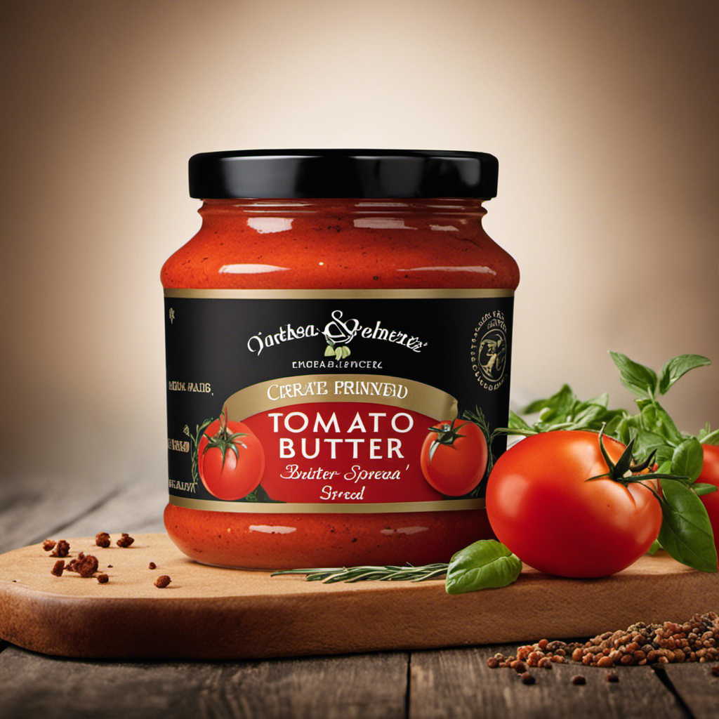 An image showcasing a rich, creamy tomato butter spread