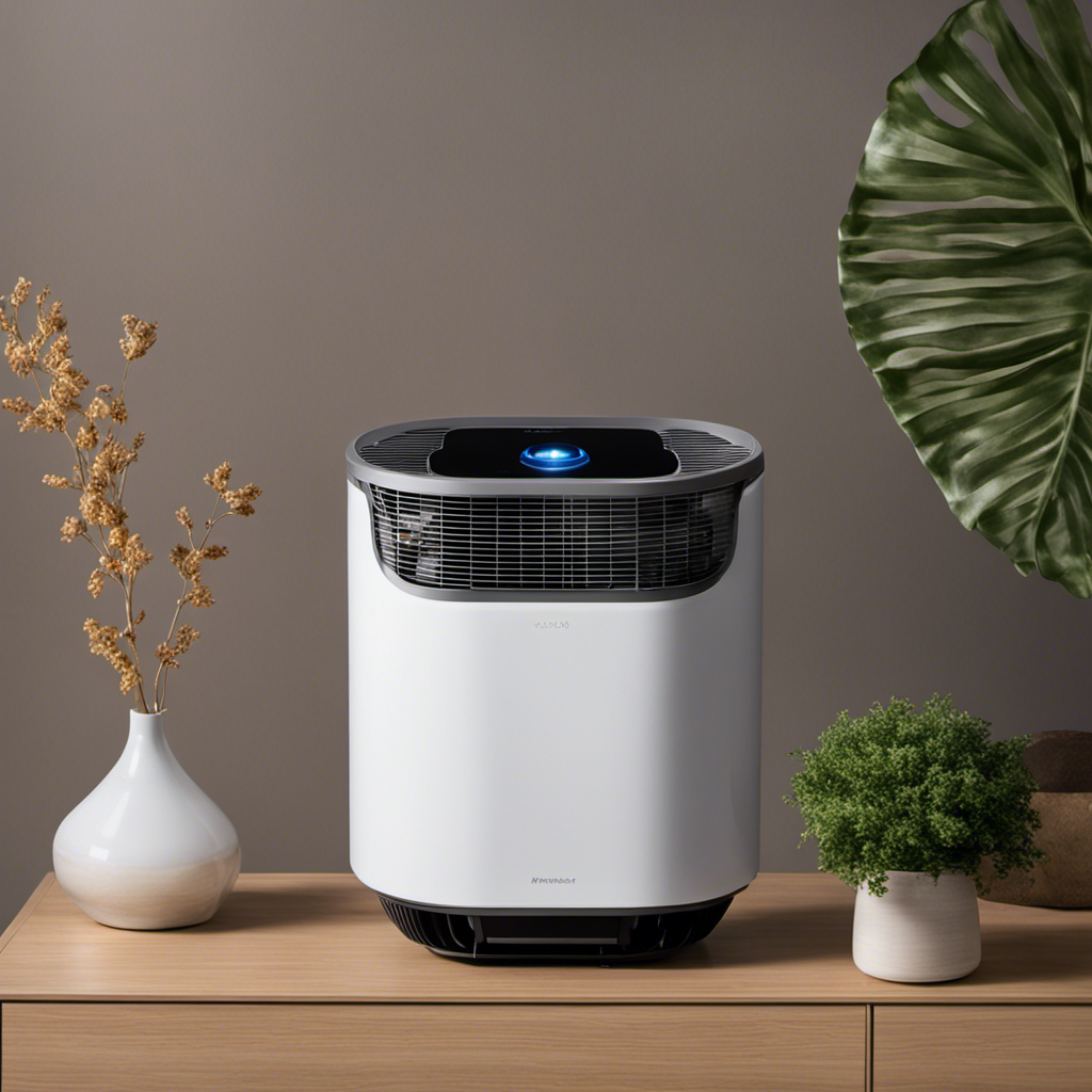 An image showcasing the intricate inner workings of an air purifier, emphasizing the Vacuum (Vac) function
