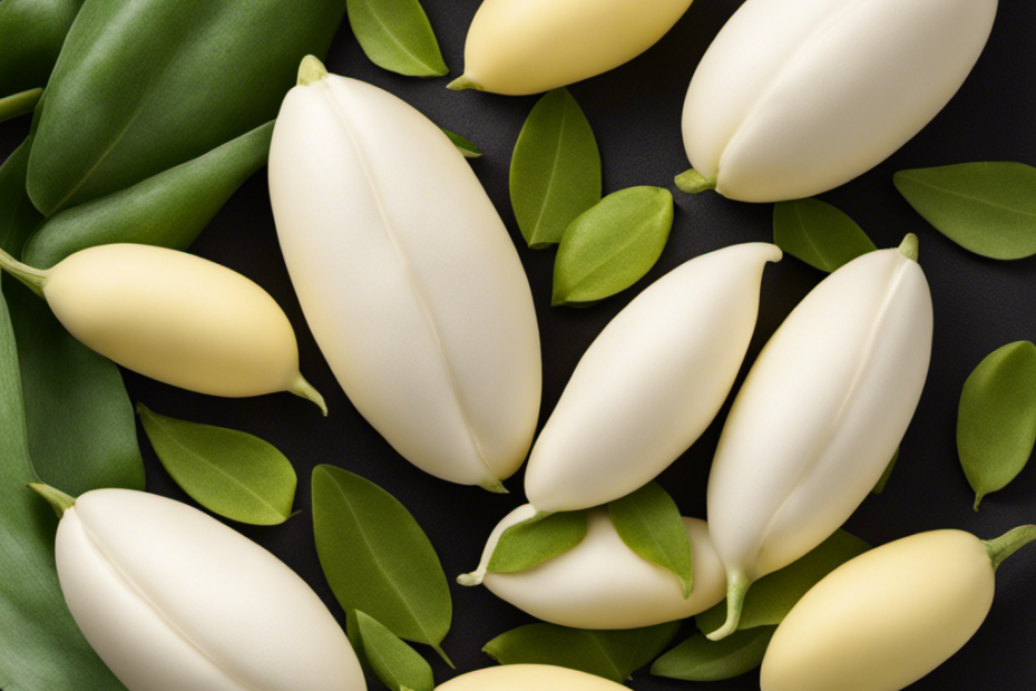 An image that showcases the distinct features of butter beans: large, creamy-white pods with a tender interior