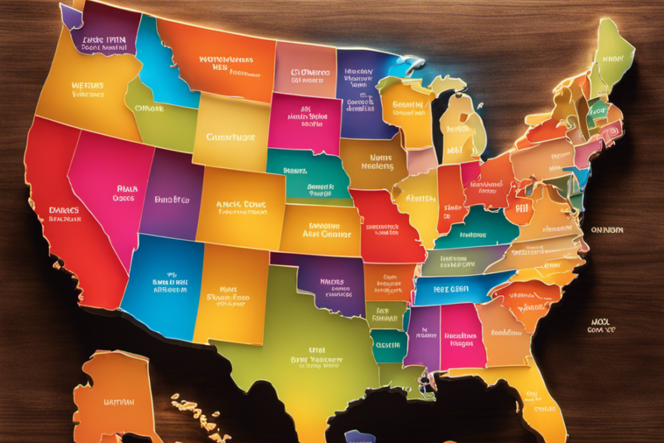 An image showcasing a map of the United States, with each state color-coded according to the legality of the Magical Butter Maker
