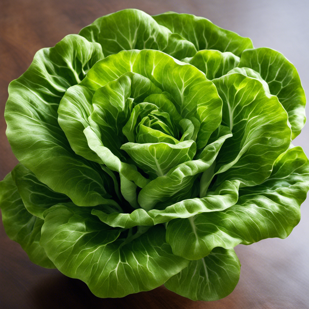 An image depicting a vibrant butter lettuce plant with fully formed, tender leaves
