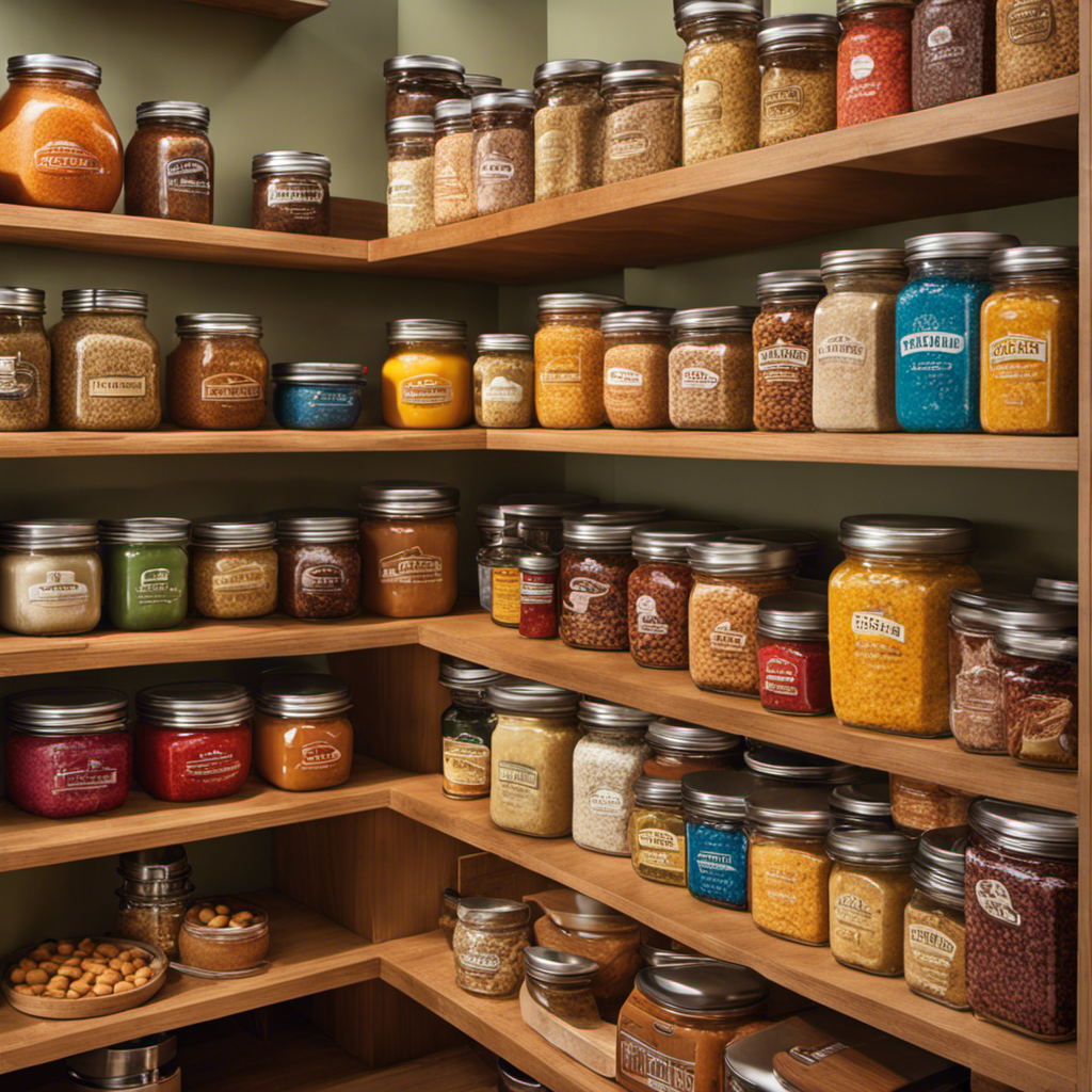 An image showcasing a vibrant, bustling specialty kitchen store, adorned with shelves overflowing with gleaming stainless steel appliances and colorful jars of artisanal ingredients