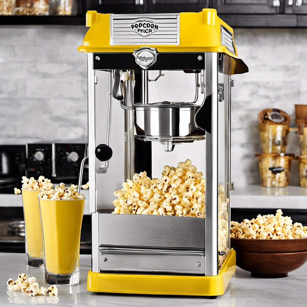 An image showcasing the Nostalgia Popcorn Maker's butter compartment, capturing the nostalgic vibe with its retro design