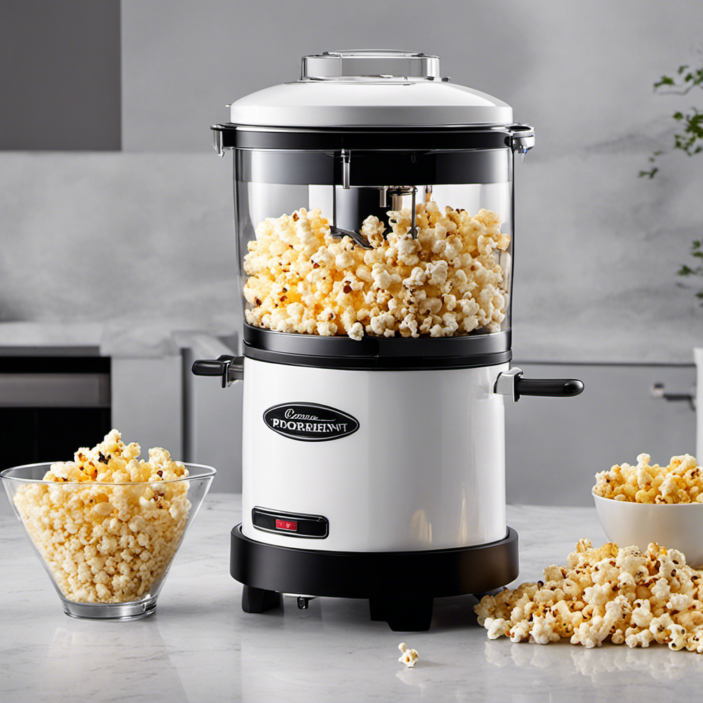 An image showcasing an Automatic Popcorn Maker with a nostalgic touch