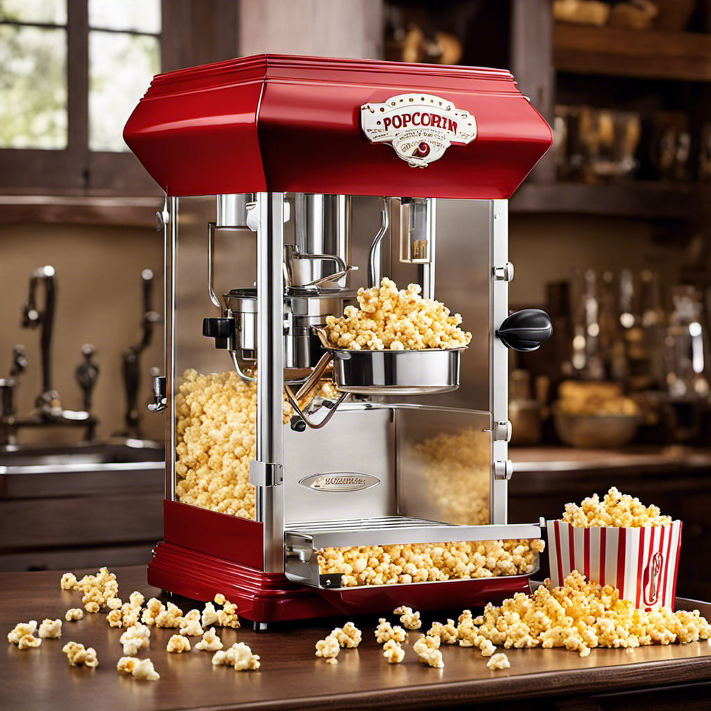 An image capturing the nostalgic essence of a vintage automatic popcorn maker