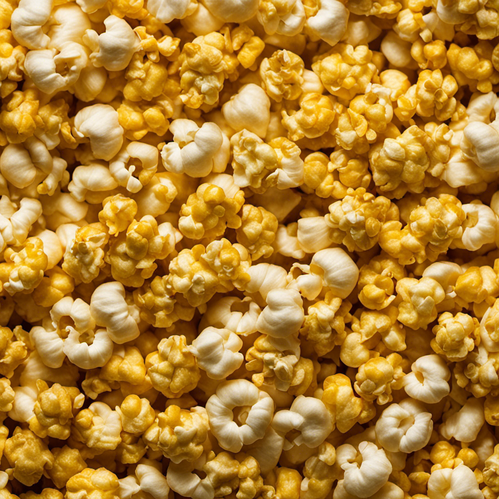 An image featuring a variety of microwave popcorn bags bursting with golden, buttery goodness