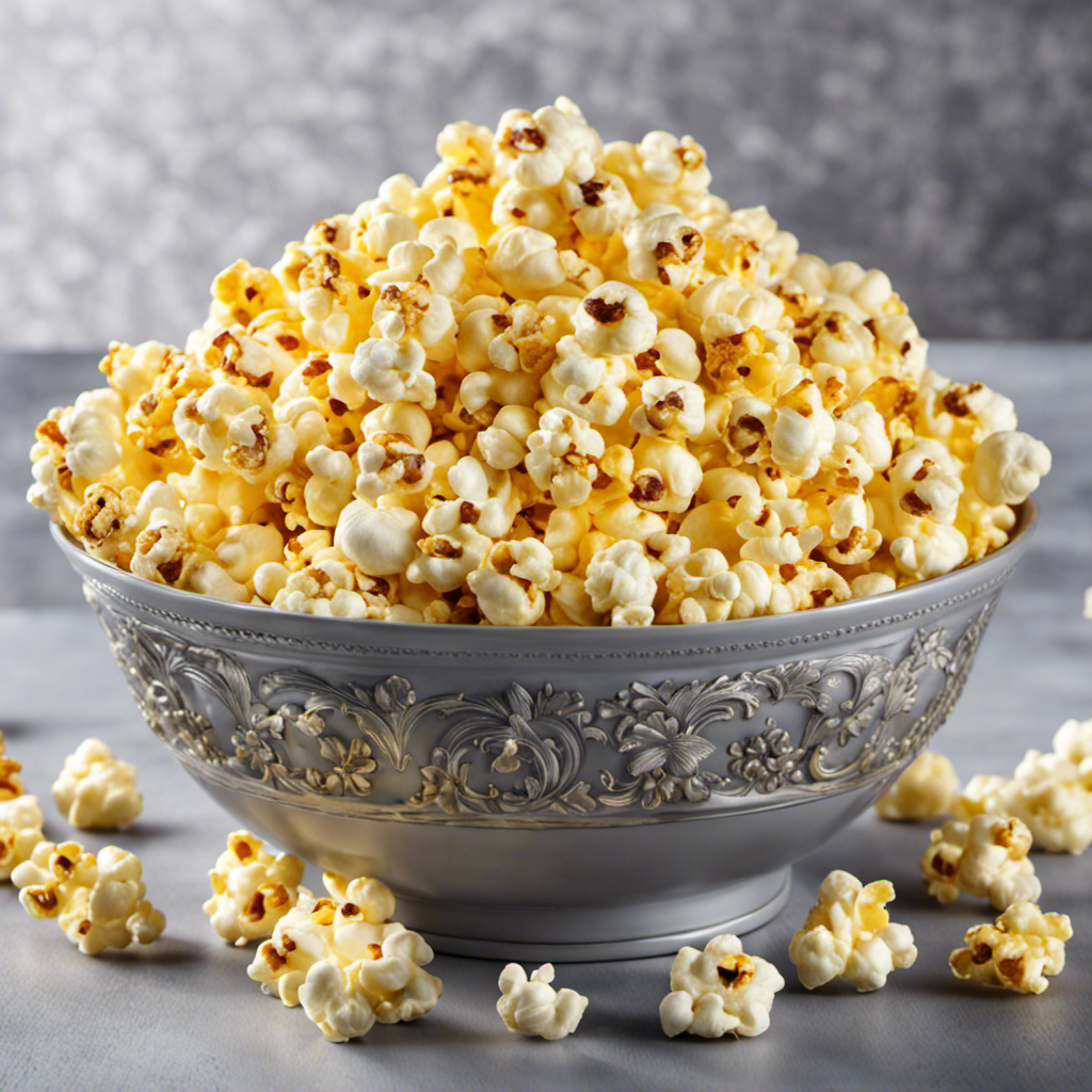 An image that showcases three bowls of popcorn, each coated in a luscious layer of butter