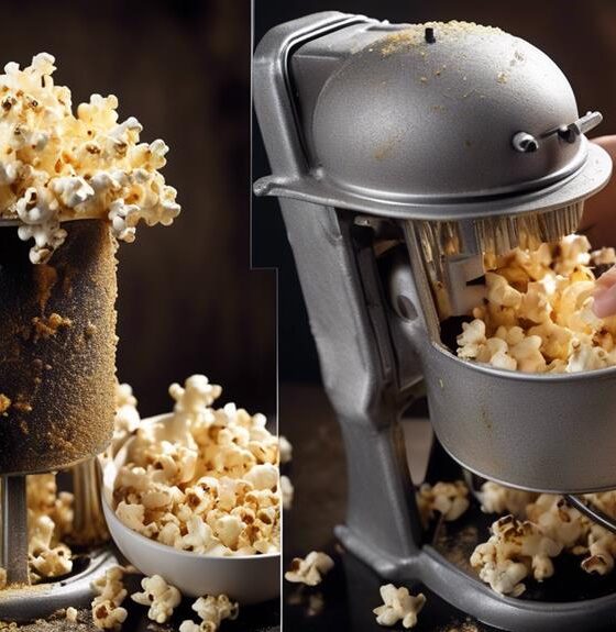 cleaning a burnt butter popcorn maker