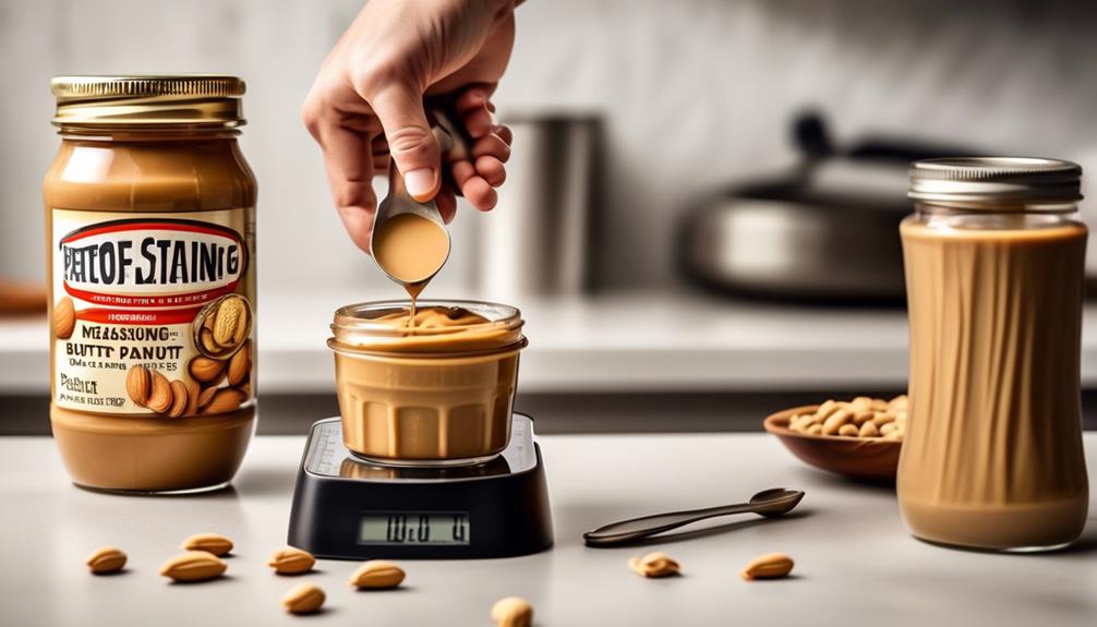 creative peanut butter measuring