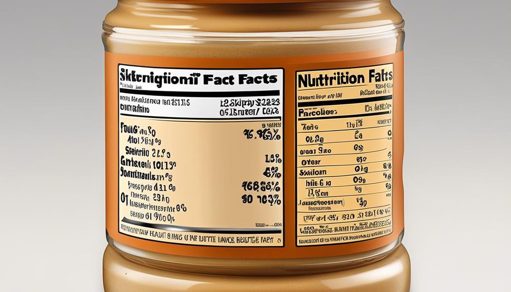 detailed food label information