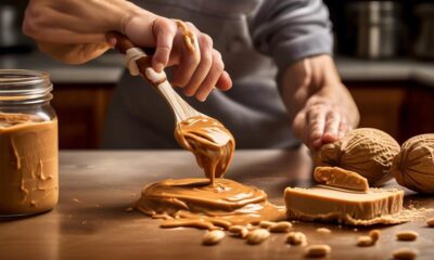 extracting peanut butter residue