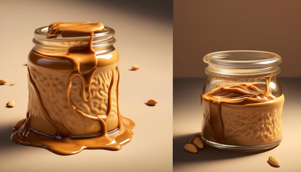 peanut butter with liquid