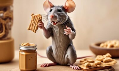 rat consumes peanut butter