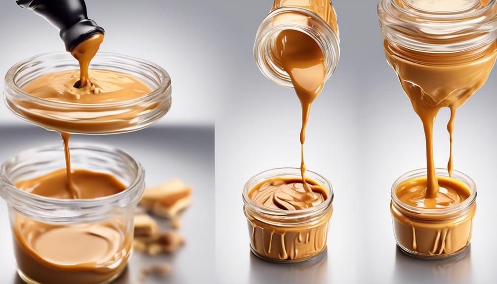 removing excess oil from peanut butter