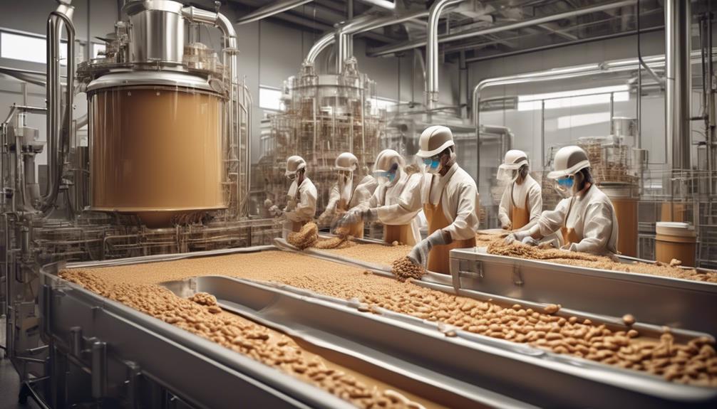 step by step peanut butter production