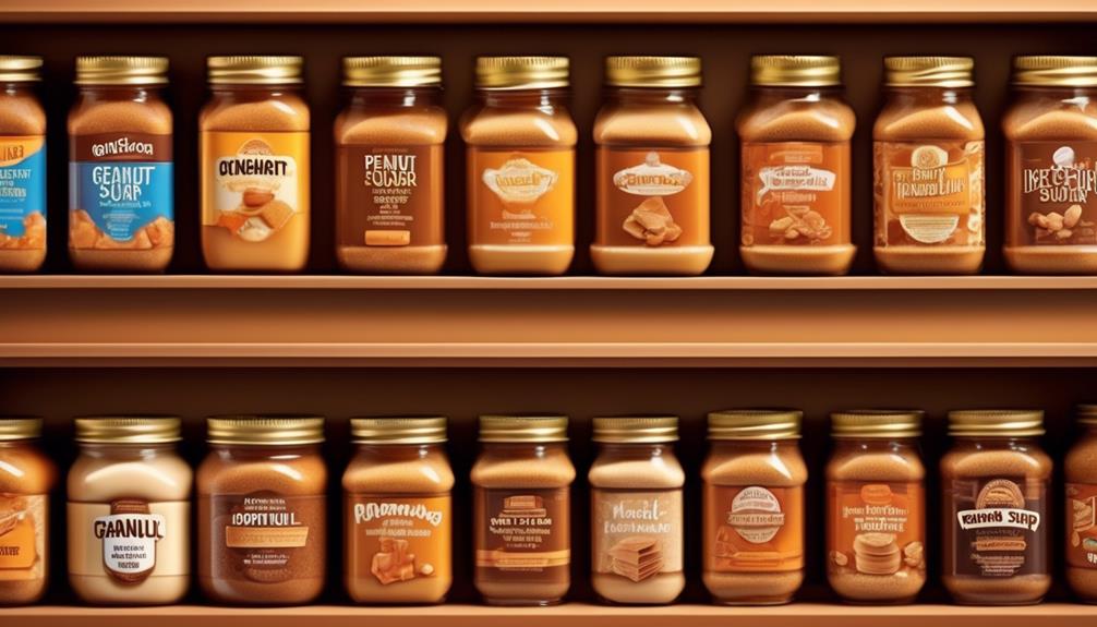 sugar selection for peanut butter