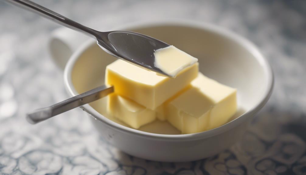 measuring butter in tablespoons