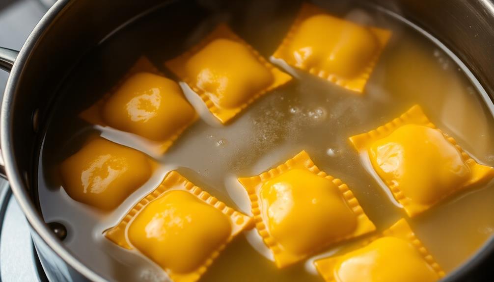 boil ravioli until tender