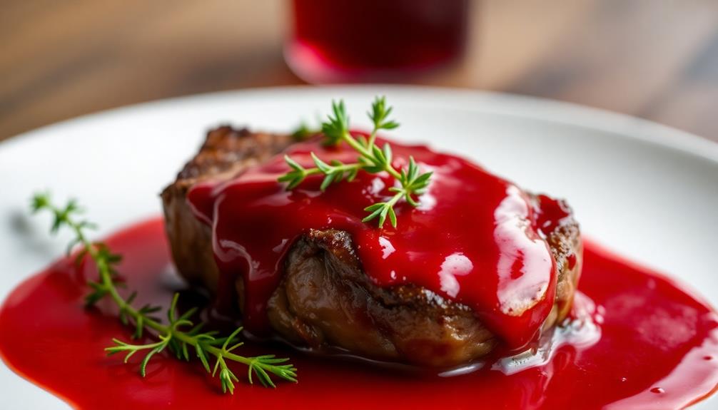 bold red wine sauce