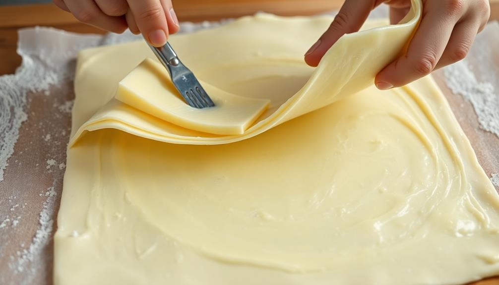 chilled butter spread dough