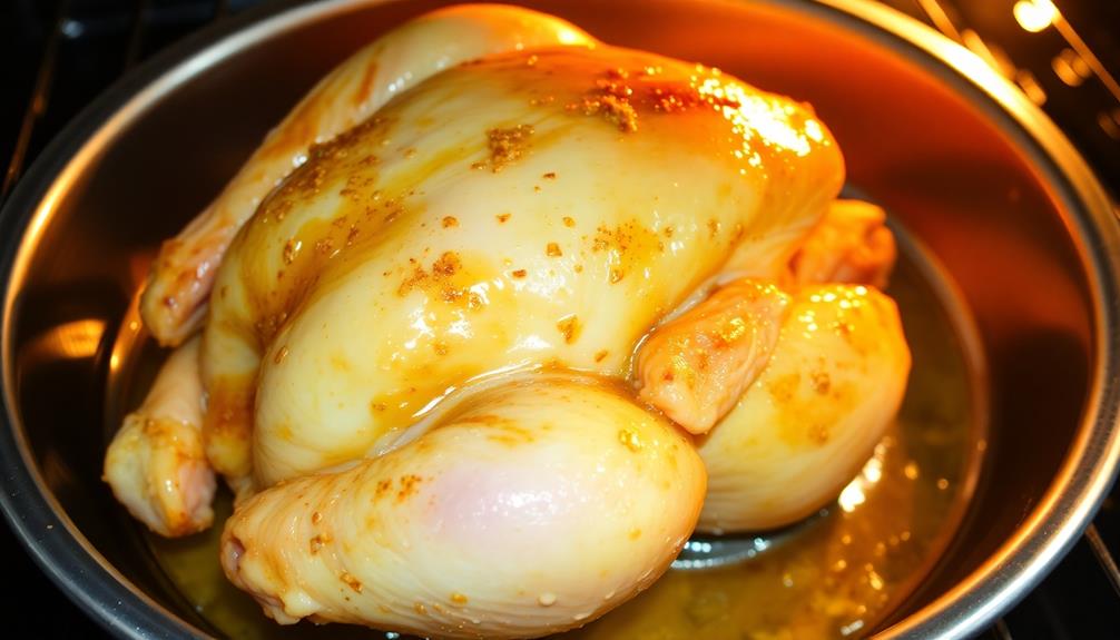 coat chicken with butter