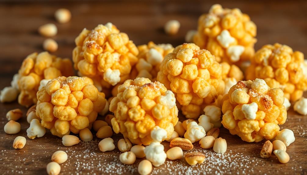 cool popcorn balls slightly