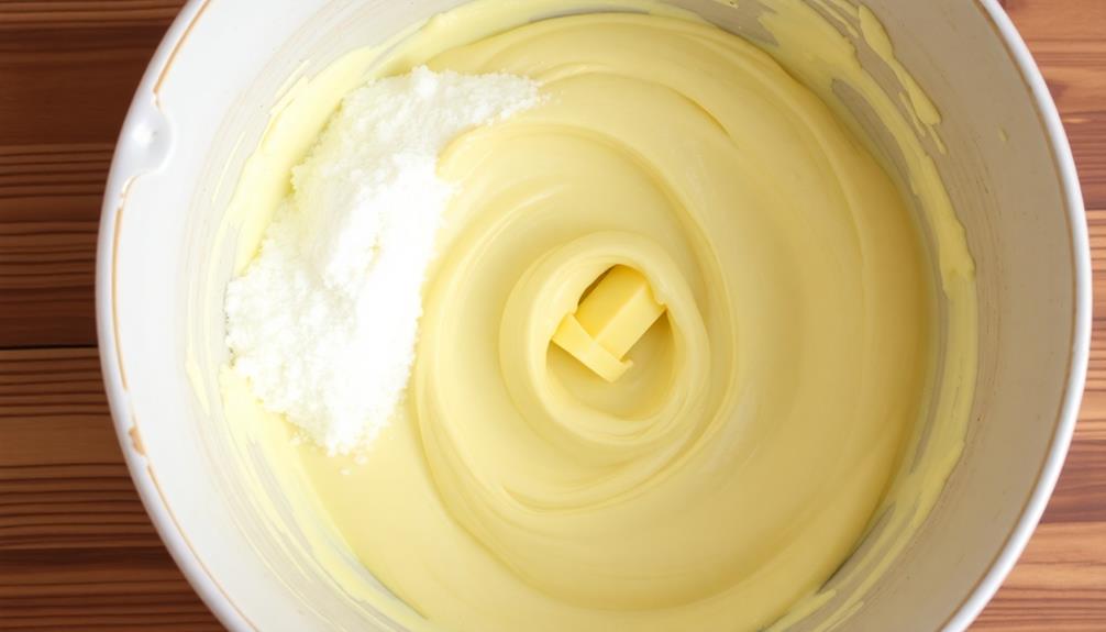 cream butter and sugar