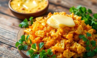 crispy golden butter fried hash browns