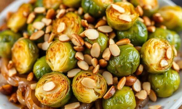 crispy nutty brussels sprouts