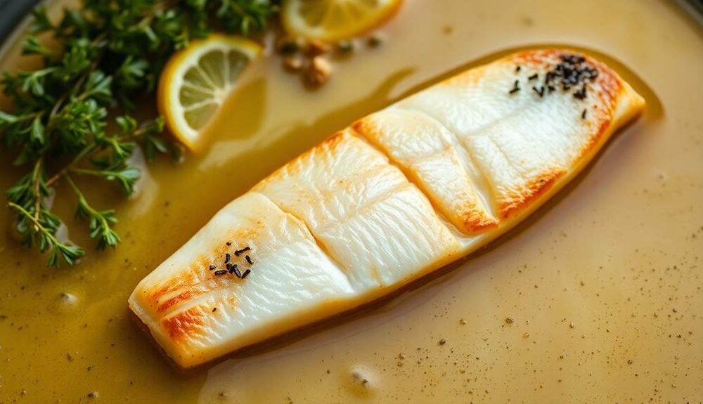 delicate butter poached seafood delight