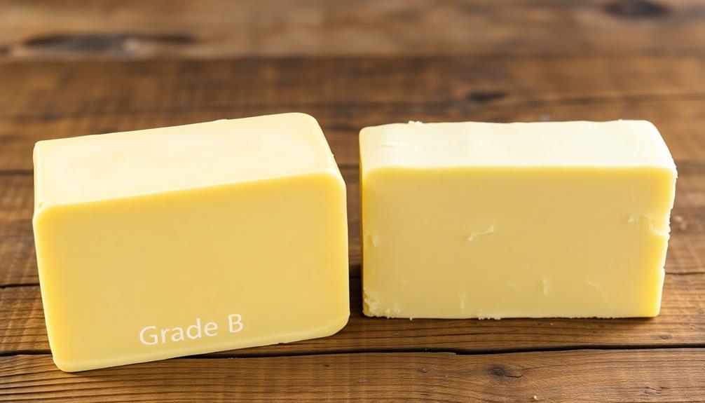 examining butter quality grades