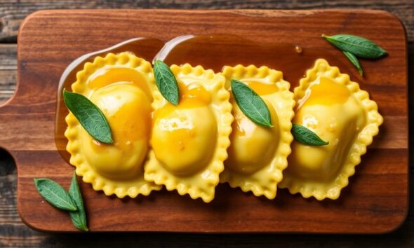 fall brown butter ravioli