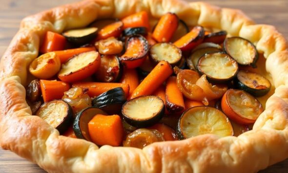 flavorful butter roasted vegetable tart