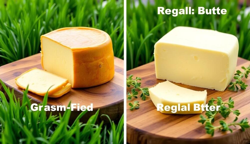 grass fed butter nutritional comparison