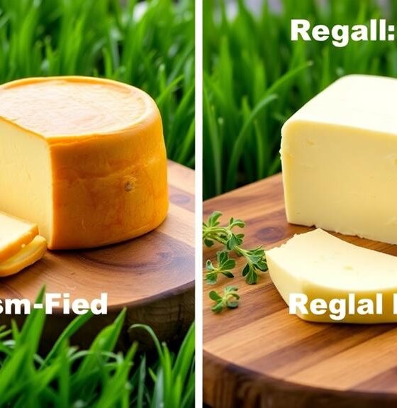 grass fed butter nutritional comparison