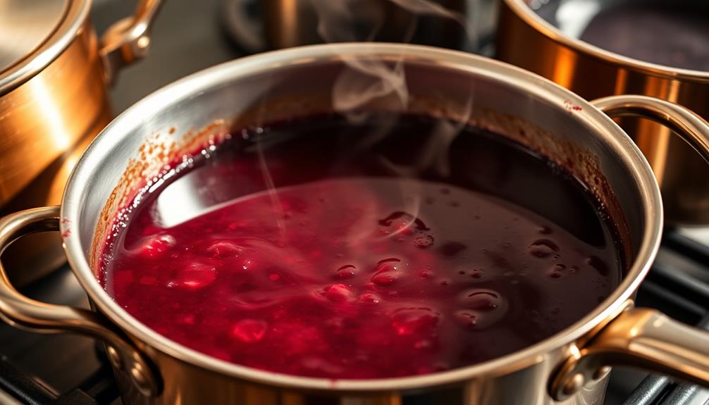 incorporate wine reduction sauce