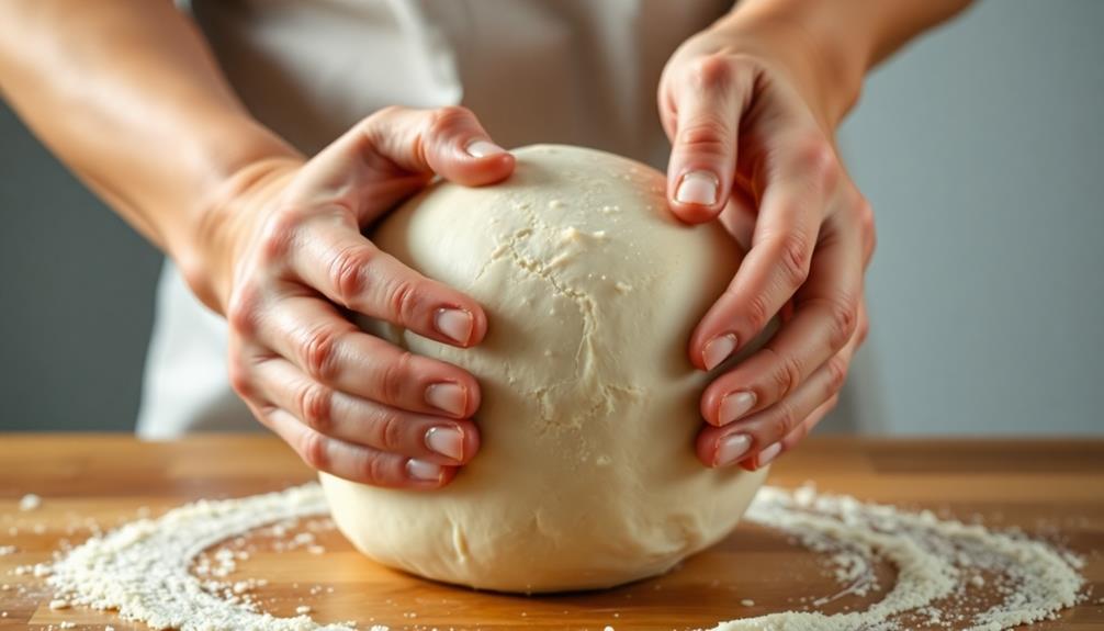 knead dough until smooth