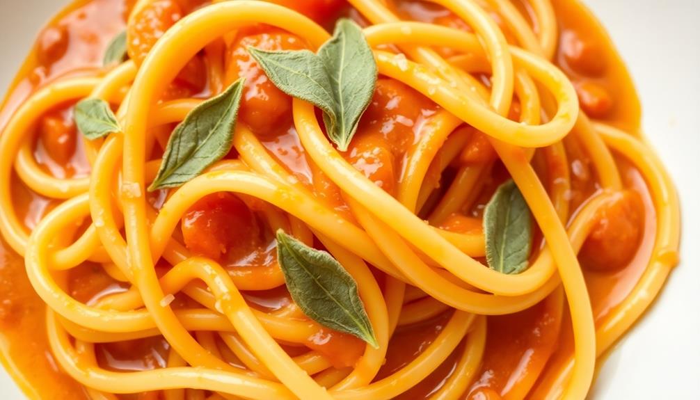 pasta tossed with brown butter