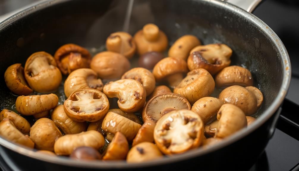 saut mushrooms until browned