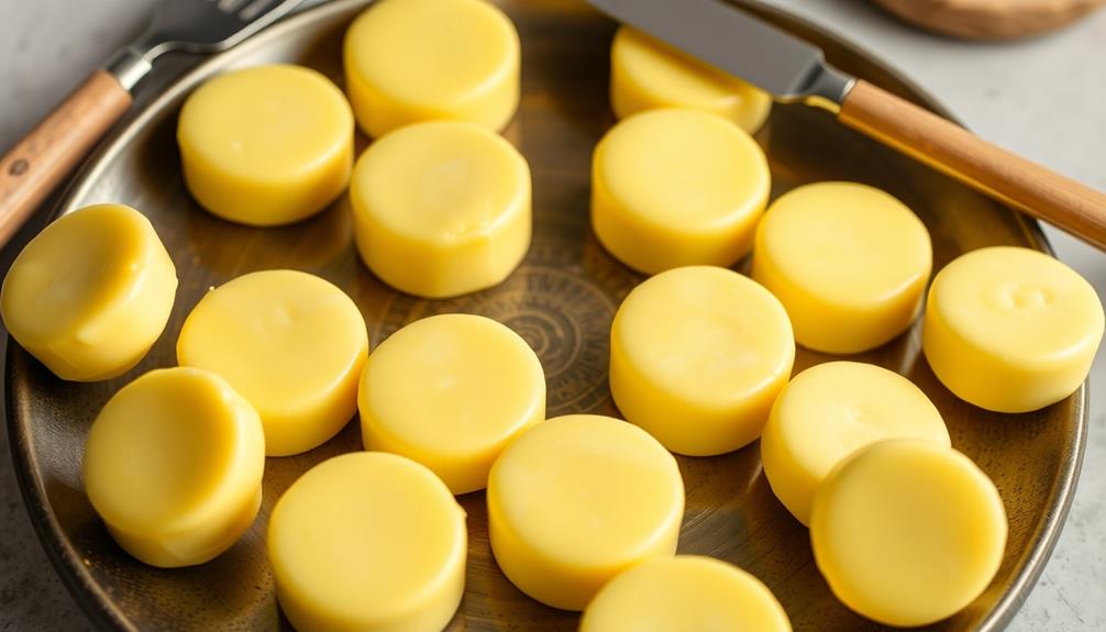 shape butter into rounds