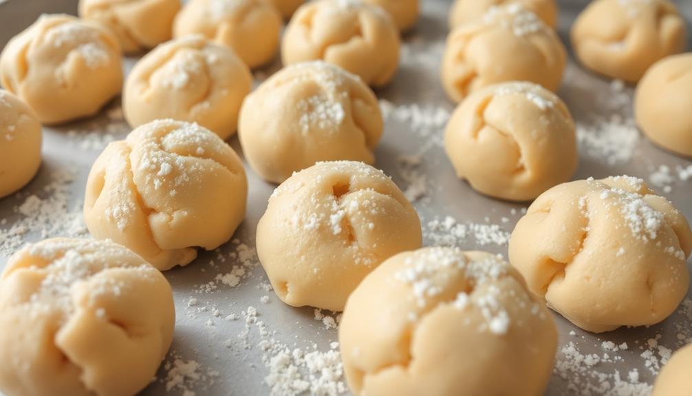 shape dough into balls