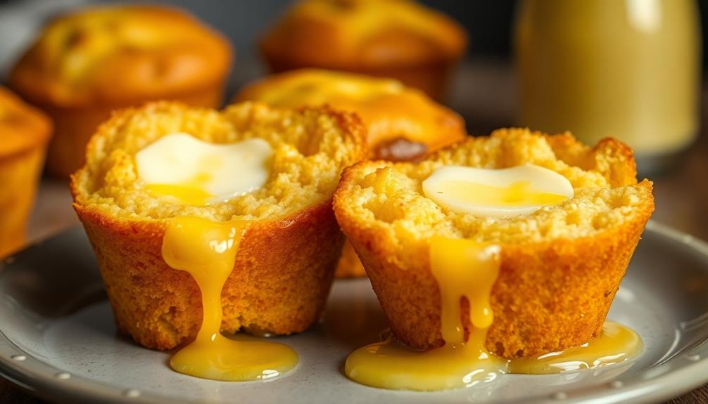 spread butter on muffins