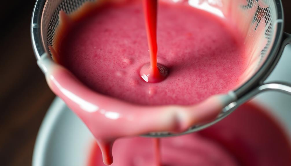 strain sauce using sieve